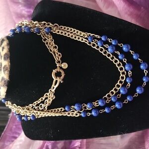 Blue Multi Strand Necklace